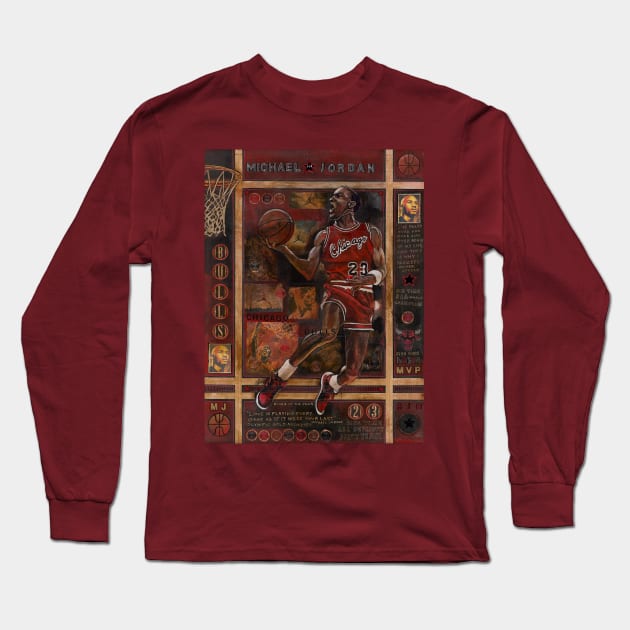 Michael Jordan Long Sleeve T-Shirt by Raybomusic01